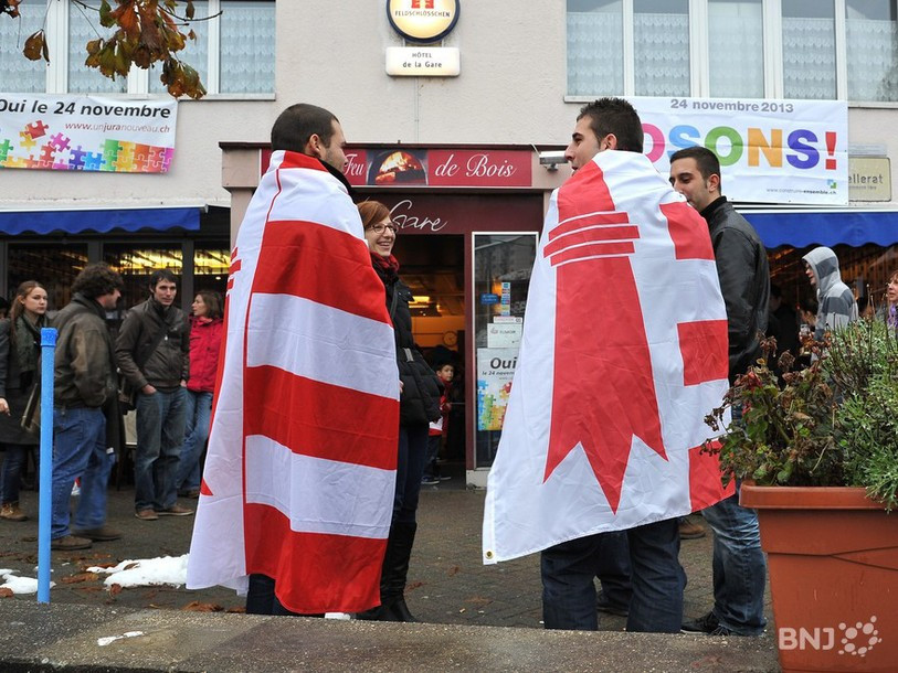 Le 24 novembre 2013, Moutier tournait le regard vers le Jura pour la première fois. (Photo: archive)