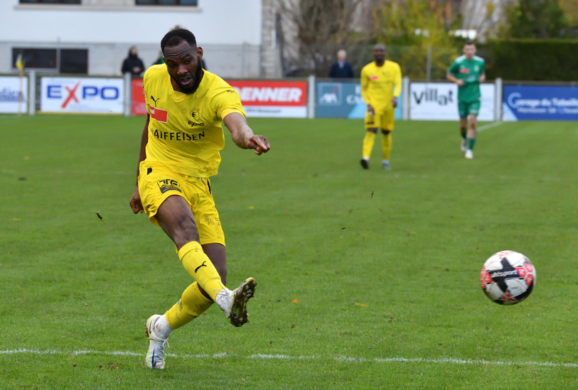 Mohamed Camara a trouvé le chemin des filets samedi. (Photo : Georges Henz).