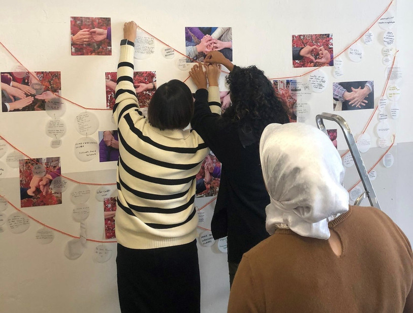 L'exposition de RECIF a été mis sur pied pour aider les femmes à trouver des ressources. (Photo: RECIF)