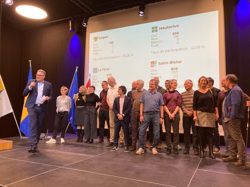 Le comité « Laténa Oui » et le comité de pilotage de la fusion à l'heure des discours.