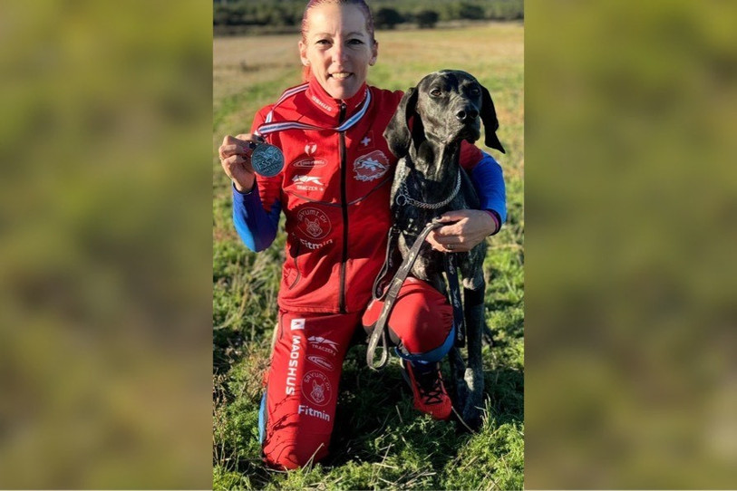 Patricia Steur et sa médaille d'argent glanée avec Traczer Trax. (Photo: Patricia Steur)