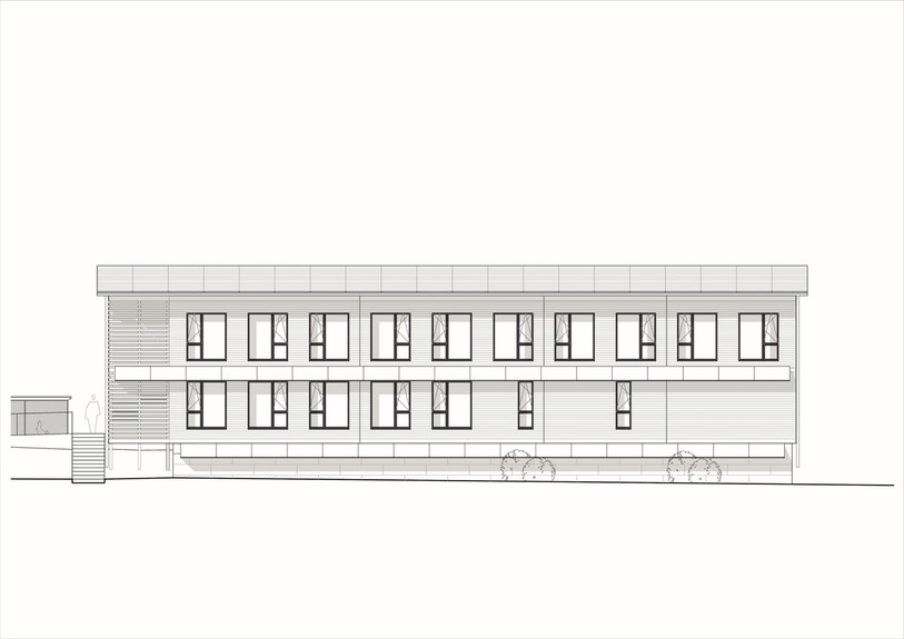 Le plan du bâtiment provisoire de la police mobile bernoise, qui sera construit à Loveresse.