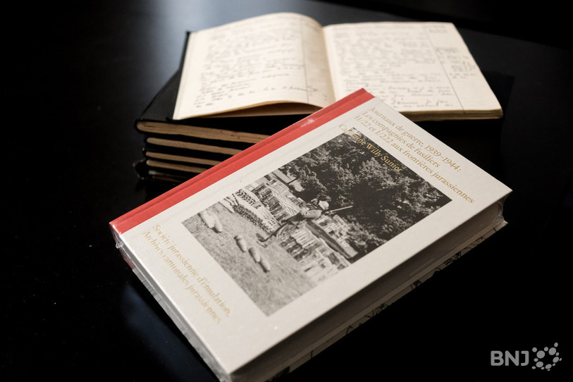 L'ouvrage, qui propose l'édition intégrale des onze carnets de guerre rédigés par Willy Sunier, s'est inscrit parmi les dix-huit « Plus beaux livres suisses 2023 ». (Photo : archives)