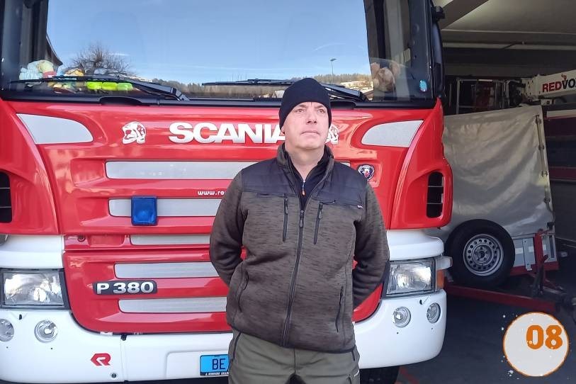 Claude Etienne, commandant de corps des sapeurs pompiers de Tramelan, a à coeur de sensibiliser la population aux actions du Téléthon.