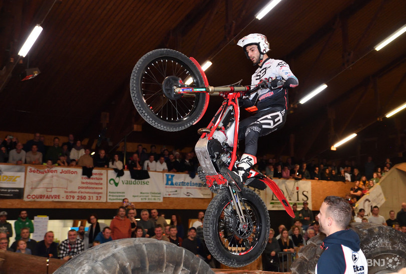 Noé Pretalli a marqué son premier point au championnat du monde de trial samedi. (Photo : archives/Georges Henz).