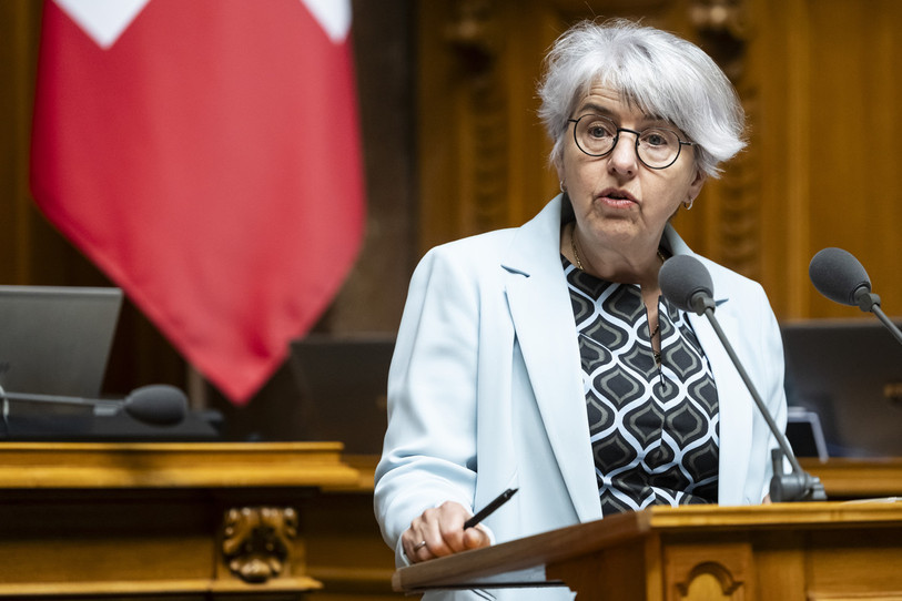 Elisabeth Baume-Schneider est réélue au Conseil fédéral. (Photo : KEYSTONE/Alessandro della Valle).