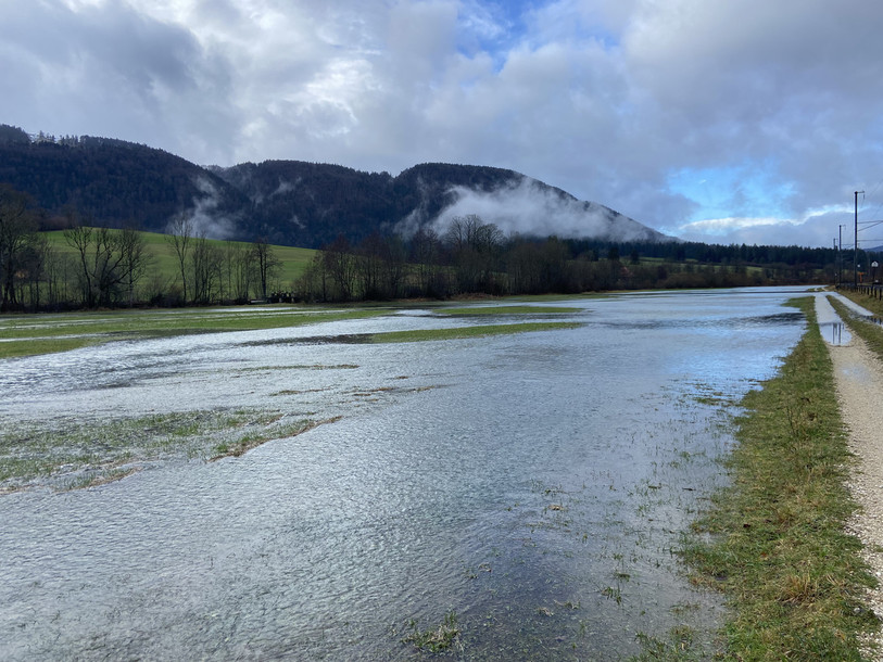 Aucune habitation n'a été touchée par les inondations à Corgémont. (Photo : Fabian Burgunder) 