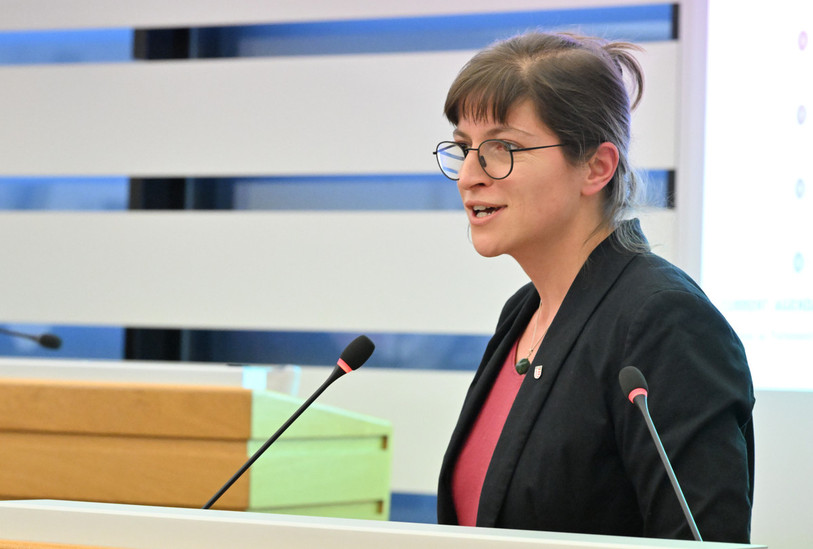 Pauline Godat portera les couleurs de la gauche lors de l'élection partielle au Gouvernement jurassien (Photo : Georges Henz).