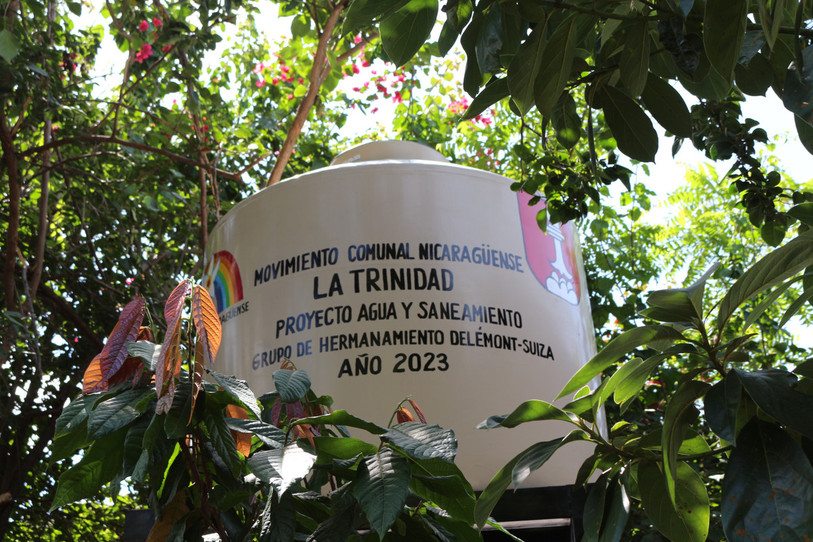 Un réservoir d'eau construit grâce à l'aide du Groupe Nicaragua. (Photo : Groupe Nicaragua)