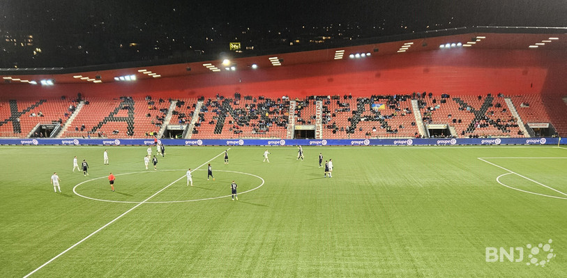 Les tribunes de La Maladière étaient peu garnies le 1er décembre pour la rencontre contre Vaduz.