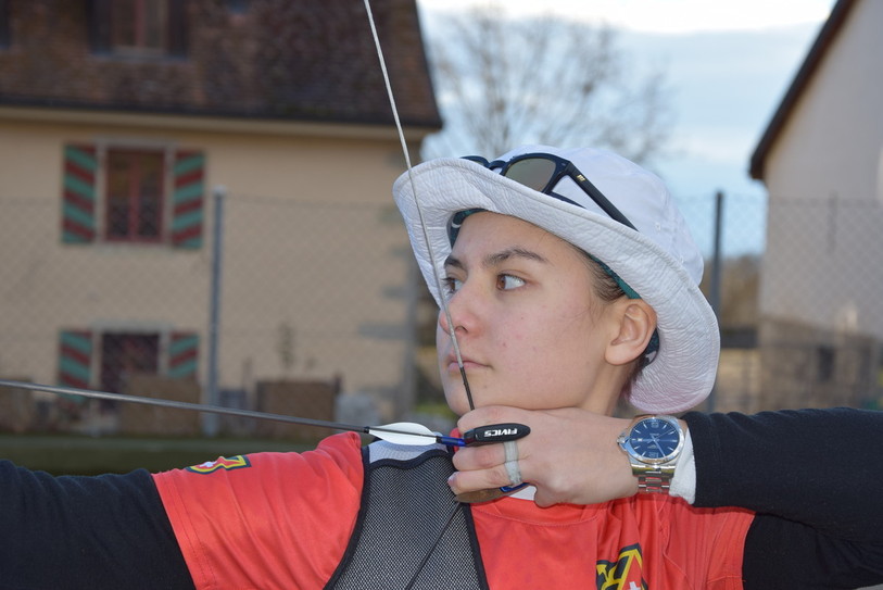 Olivia Doigo aime la précision que requiert le tir à l'arc. 