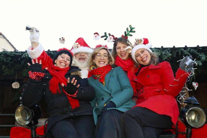 Les Snieulettes et le Père Noël - Photo Olivier Boillat