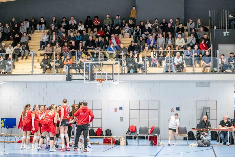 Le Volleyball Franches-Montagnes n'aura finalement pas réussi à conserver son invincibilité en Ligue B. (Photo : Jonathan Vallat).