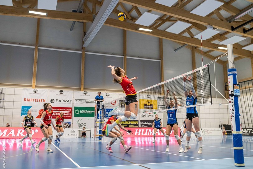 Le Volleyball Franches-Montagnes a fini par passer l'épaule après un match accroché. (Photo : archives Jonathan Vallat)