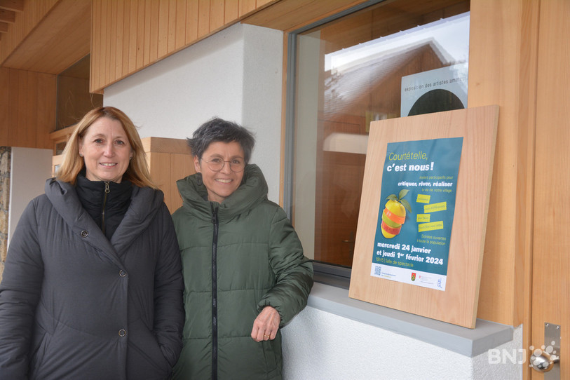 Alexandra Theubet (à gauche) et Hélène Boillat (à droite) font partie du groupe de travail qui porte le projet « Courtételle, c’est nous ! ».