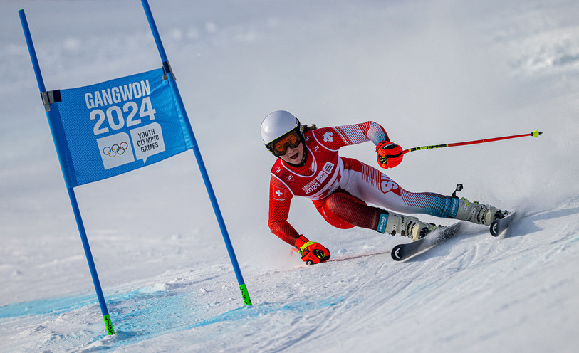 Justine Herzog a signé le 3e temps du super-G. (Photo : Jonathan Nackstrand)