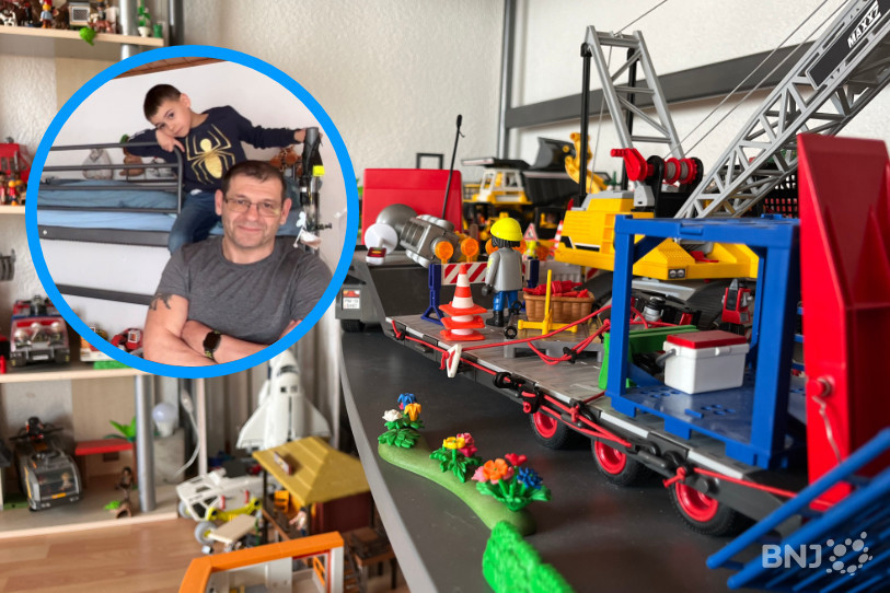 Christian Bart de Courchapoix partage désormais sa passion des Playmobil avec son fils Eloa.