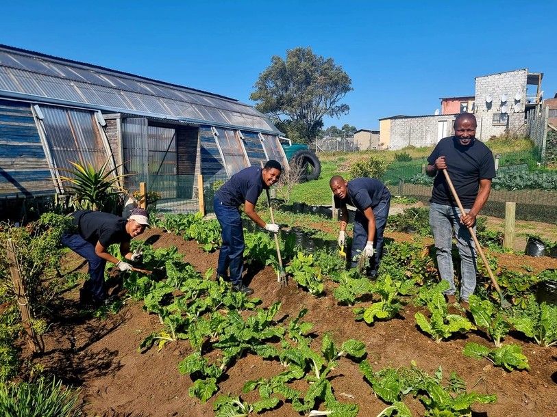 L’ONG neuchâteloise Imbewu a présenté son nouveau projet : un jardin urbain au cœur du Township de Port Elizabeth en Afrique dans Sud. (Photo : Imbewu)