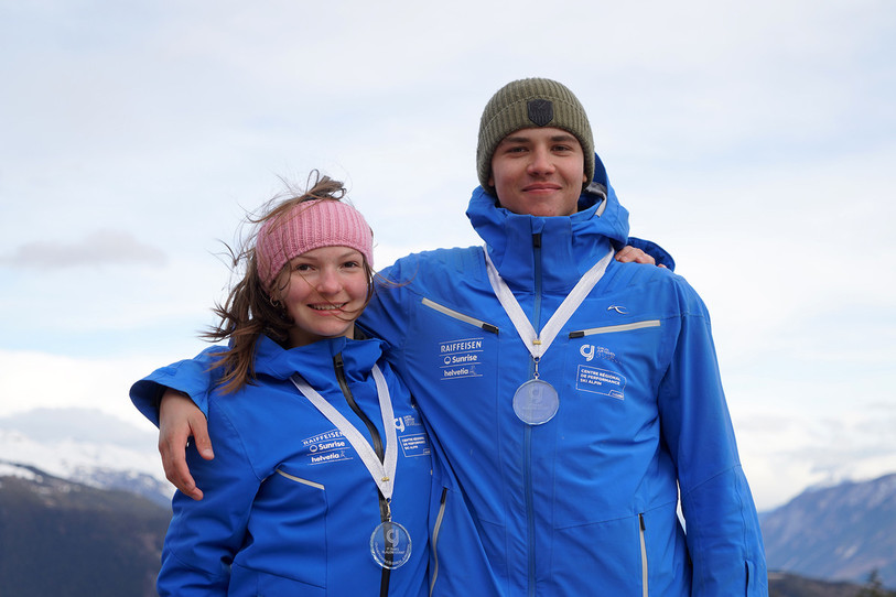 La relève du Giron jurassien : Elise Netuschill et Eliott Ducommun. (Photo : Matthias Vauthier)
