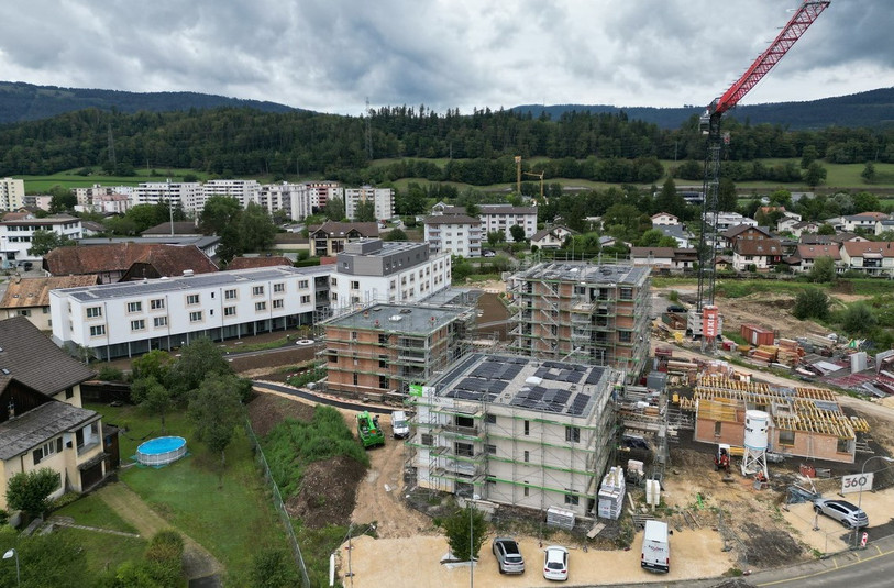 La Résidence La Prairie fait partie d'un tout nouveau complexe en construction à Bassecourt. (Photo : Idril SA/archives)