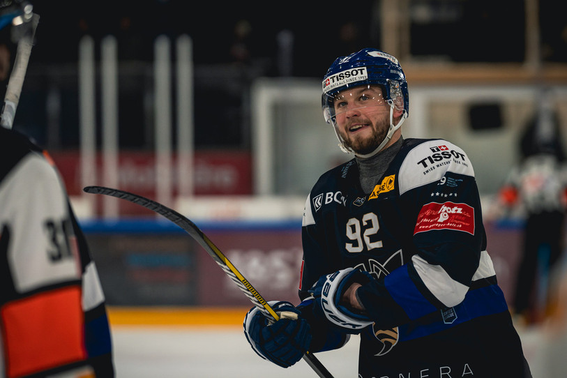 Gilian Kohler a notamment inscrit le but qui a qualifié le HCC pour les demi -finales des play-off. (photo : Albin Tissier)