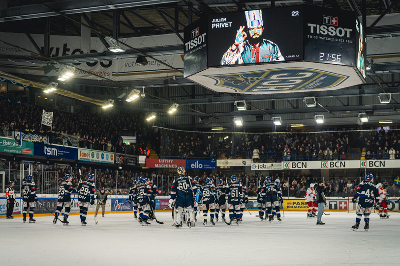 Le HC La Chaux-de-Fonds connait enfin l'adversaire qu'il affrontera en finale des play-off. (photo : Albin Tissier)