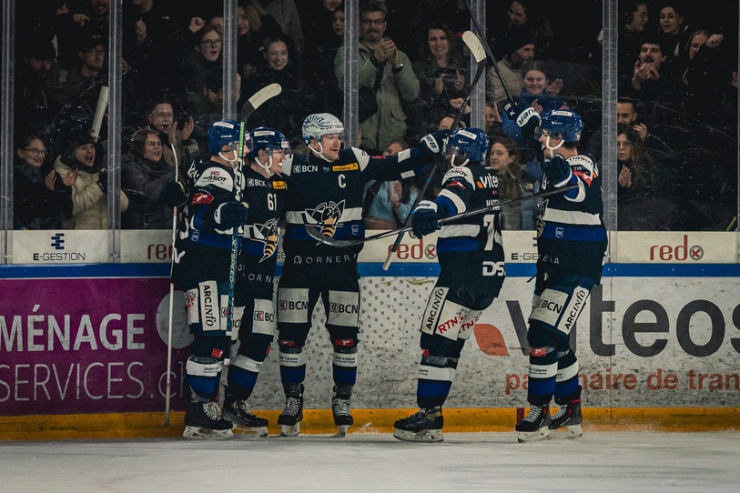 La joie du HC La Chaux-de-Fonds. (photo : Albin Tissier)