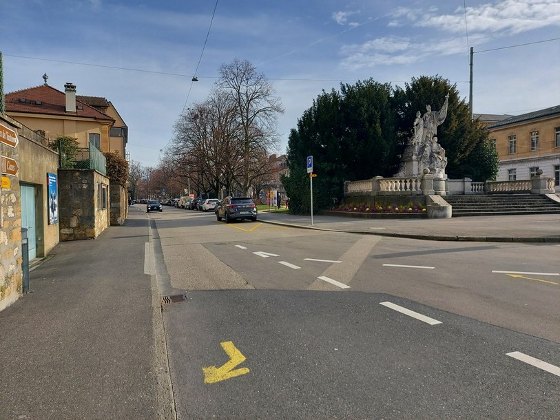 Le Faubourg du Lac pourrait devenir une zone 20 et voir ses places de parking disparaître.