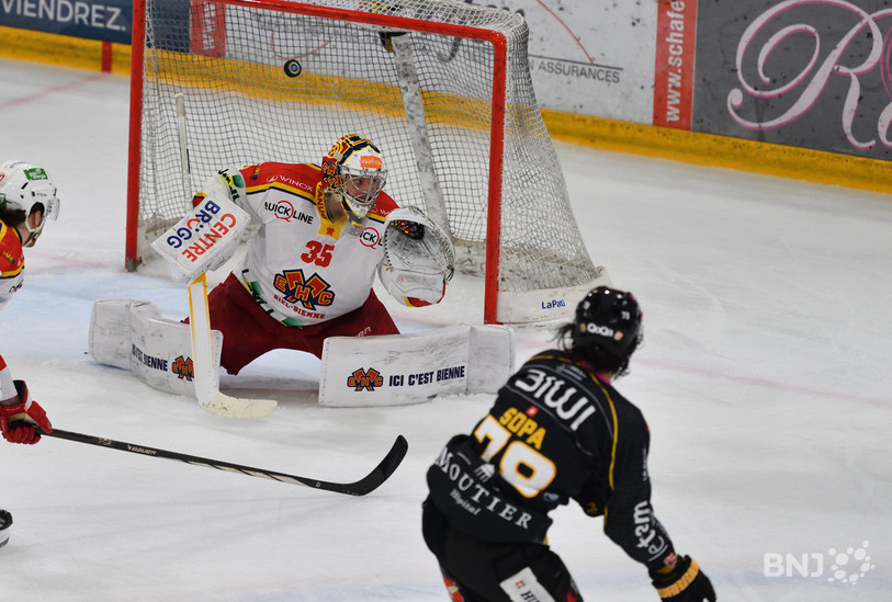 Kyen Sopa, ici sur le 4-2, a signé un doublé samedi soir (photo : Georges Henz).