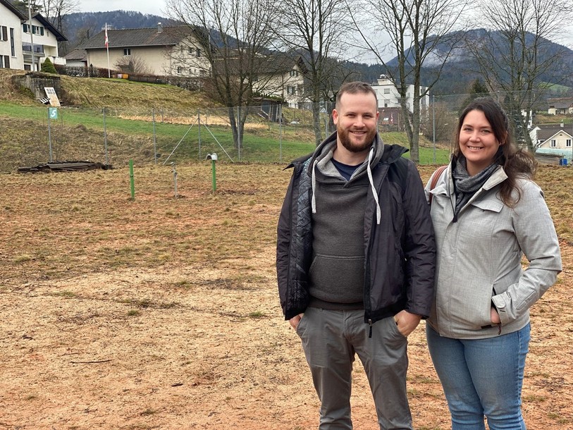 Les deux initiateurs du projet WimbleDog, Fabian Cavallin et Anaïs Brait.