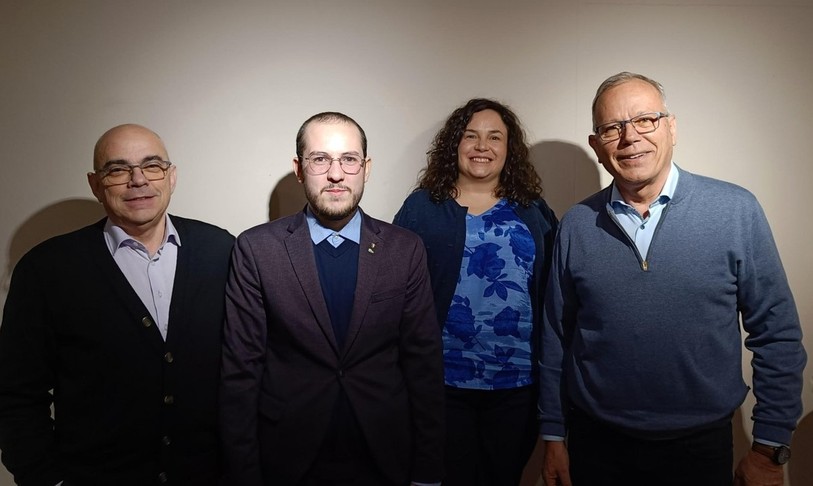 Grégoire Cario (trésorier à gauche), Evan Finger, Magali Junod et Daniel Berger forment le comité de la section Littoral ouest de l'UDC (Photo: UDC Littoral ouest)