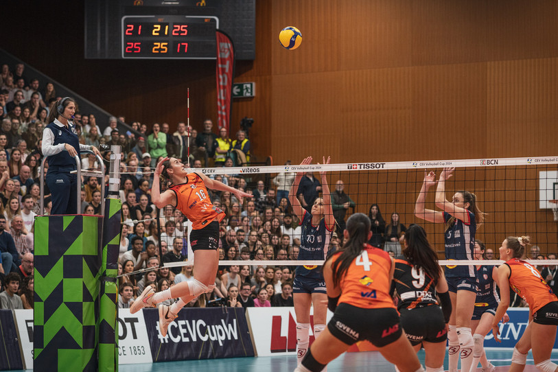 Le match aller de la finale de CEV Cup se tiendra le 13 mars à Neuchâtel et le retour, le 20 mars à Turin. (Photo : Albin Tissier)