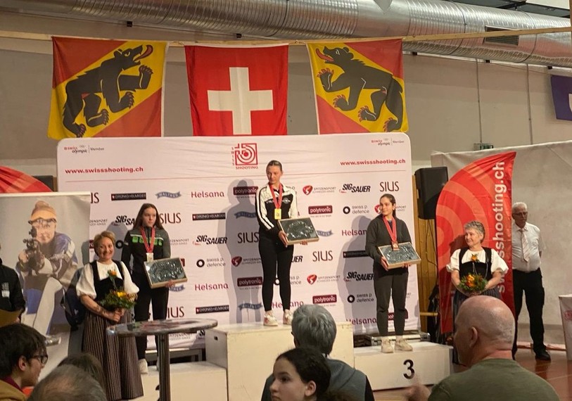 Katia Chenikova s'est parée de bronze à Berne samedi. (Photo: Société de tir carabine air comprimé « La Rochette » Montmollin)