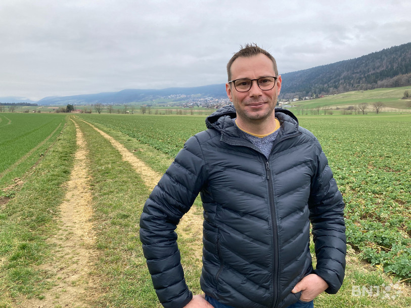 Thierry Haussener, agriculteur à Dombresson.