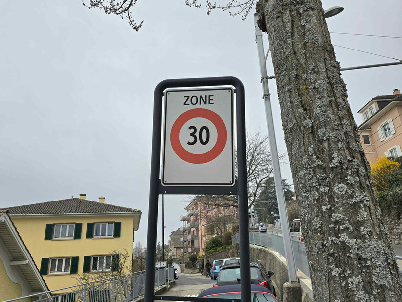 Ces réalisations étendent le réseau existant de zones 30 (photo: Ville de Neuchâtel)..