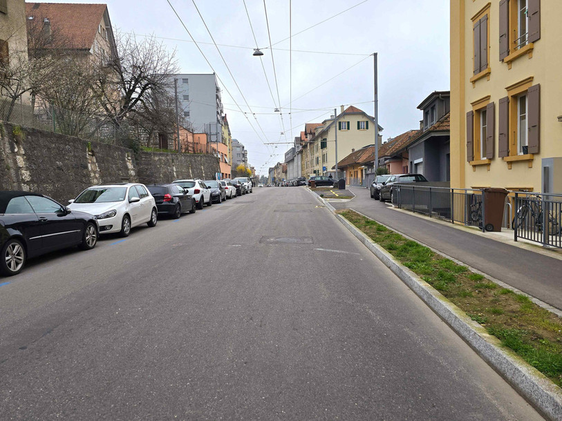 La rue des Parcs est le principal axe concerné par ces réalisations (photo: Ville de Neuchâtel).