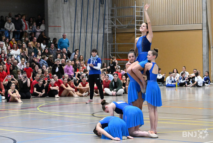 Dix sociétés et 500 gymnastes, soutenus par de nombreux spectateurs, ont ambiancé la salle de la Blancherie dimanche. (Photo : Georges Henz).