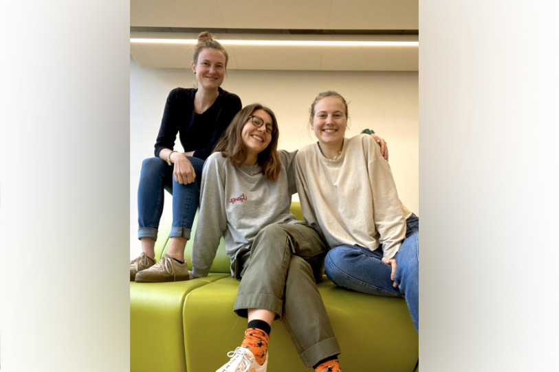 De gauche à droite : Camille Ory, Lucile Charmillot et Charlotte Ory, les trois initiatrices du projet. (Photo : ImpACT).