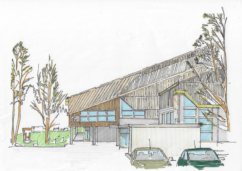 Le nouveau restaurant bénéficiera d'une terrasse côté sud de la patinoire du Bugnon. (Photo: USP)