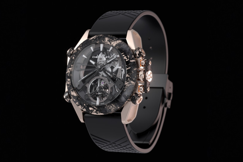 La Velocity T-03 fait figure de première mondiale. (Photo : Louis Chevrolet Watch Company SA)