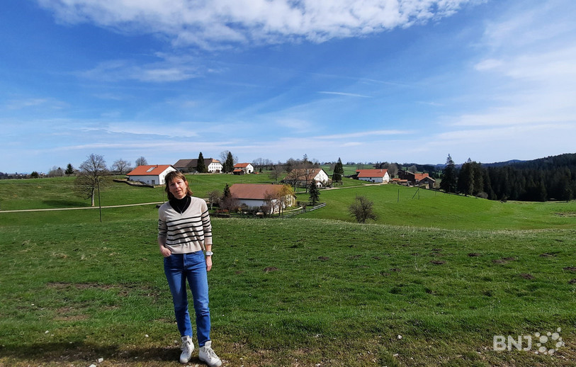Notre guide « Gene » Kottelat est établie aux Rouges-Terres, où elle a déjà vécu pendant une quarantaine d’années.