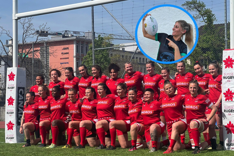 Adeline Montavon a troqué son maillot d'Union Jura Rugby contre celui de l'équipe de Suisse le temps d'un week-end. (Photo : Adeline Montavon)