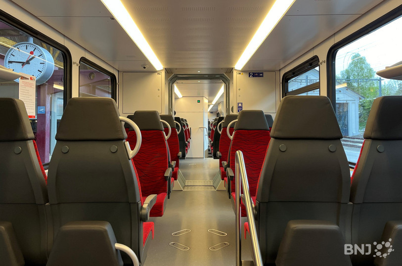 L'intérieur du nouveau train.