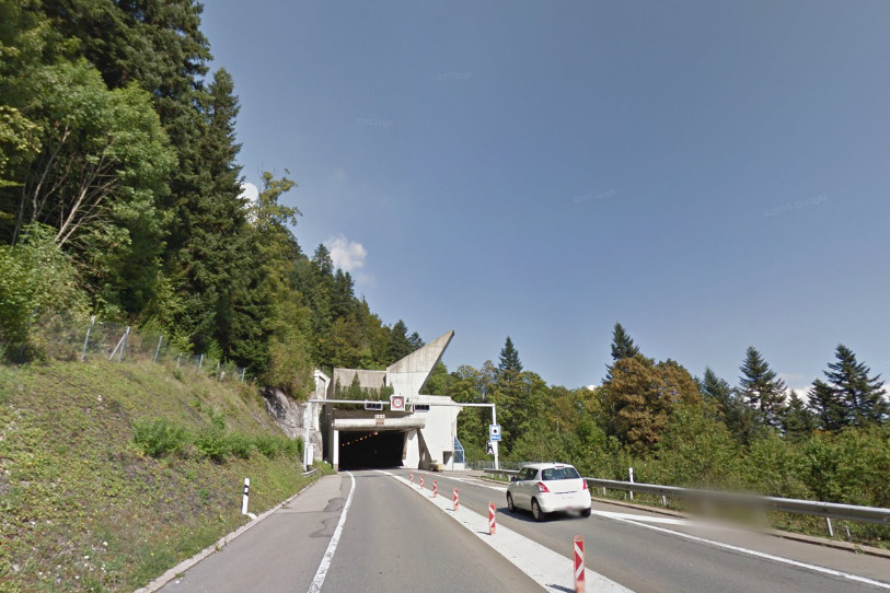 Fermeture nocturne de l'A20 entre Neuchâtel et La Chaux-de-Fonds. (Photo : Google maps / 2014).