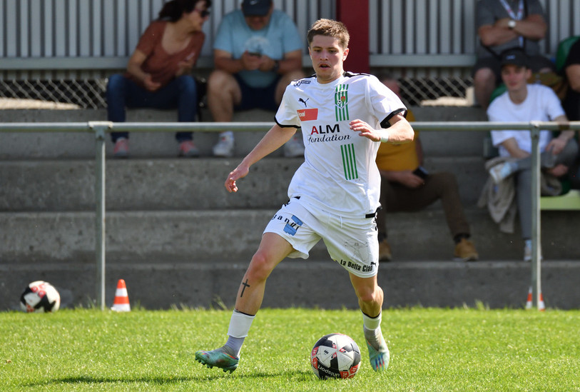 Le but d'Hugo Casano n'a pas été suffisant pour FC Courtételle. (Photo : archives Georges Henz).