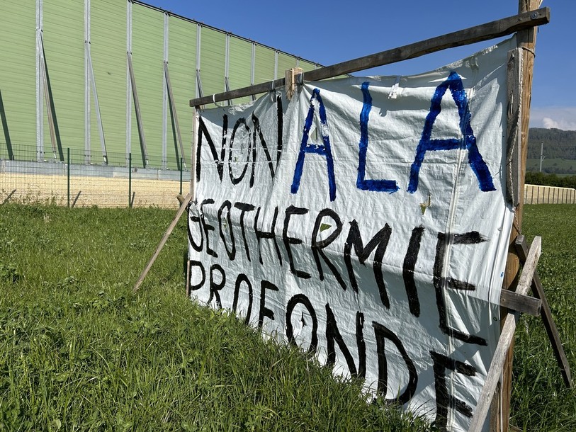 Le chantier du site de géothermie profonde à Glovelier suscite une opposition de longue date. (Photo  d'archives)