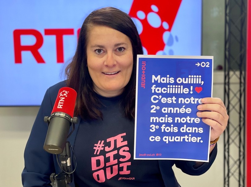 Caroline Juillerat, cofondatrice de l’association Jeudi-Oui, était l'invitée de La Matinale ce jeudi.