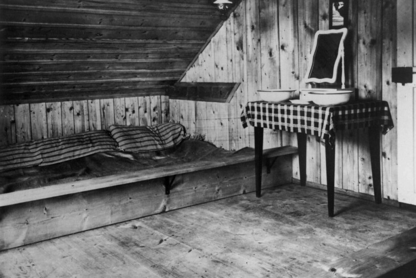 Une chambre d'auberge de jeunesse prise à Niederuzwil, dans le canton de St-Gall, en 1927. (Photo : Auberges de Jeunesse Suisses)