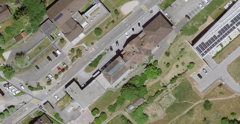 L'ancien Hôpital de La Béroche forme un complexe de cinq bâtiments construits entre 1900 et 2004 (photo : SITN).