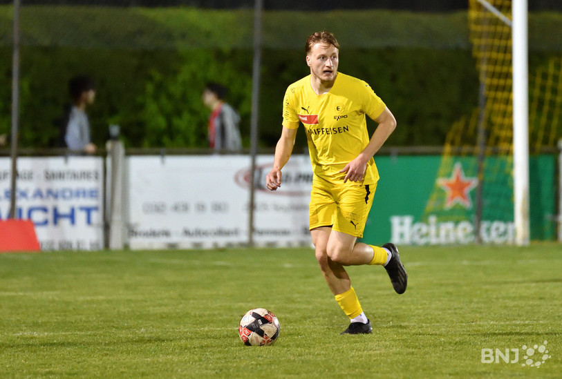 Nohan Cuenat a marqué à deux reprises mercredi soir pour le FC Bassecourt face à Muri (photo: Georges Henz).